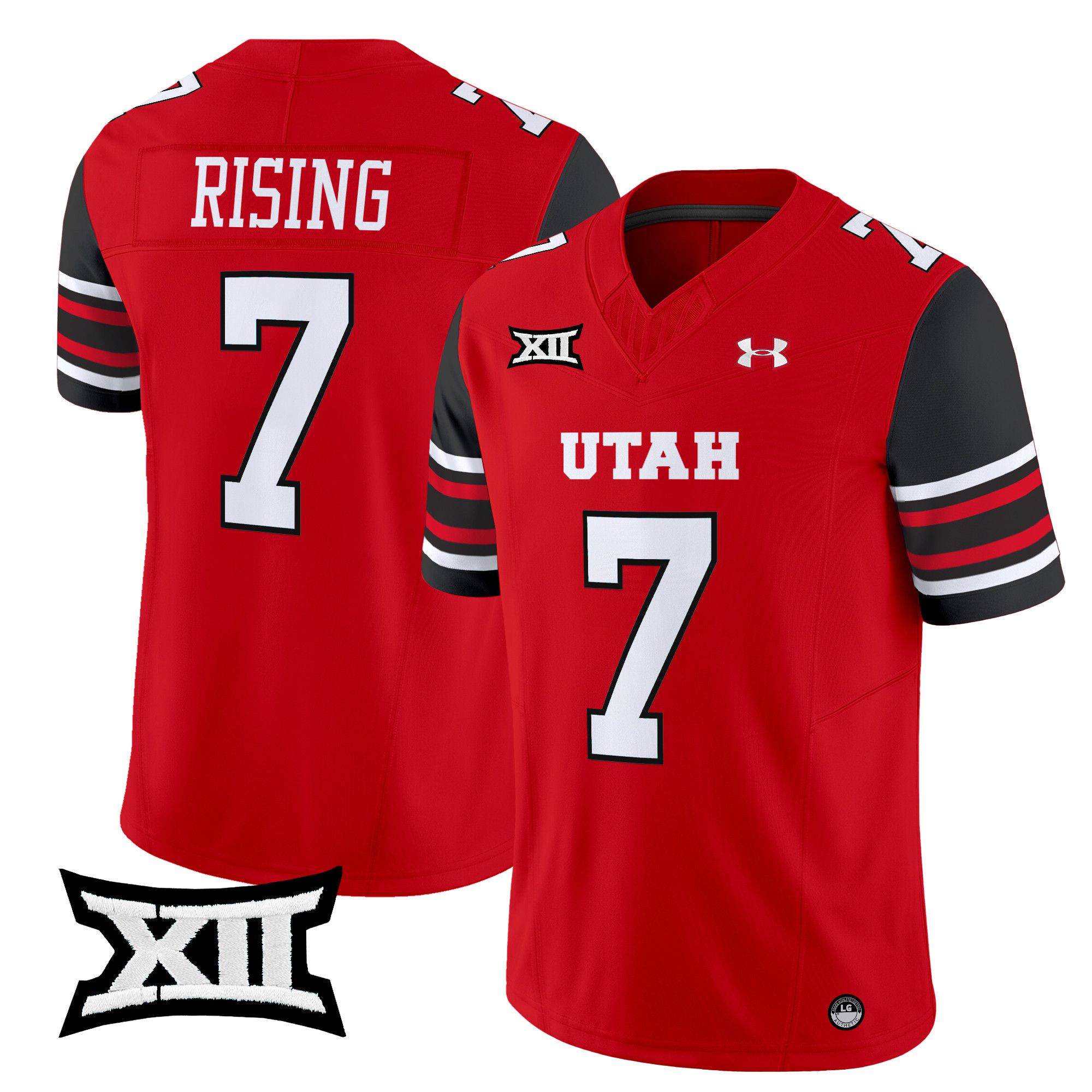 Men Utah Utes #7 Rising Red 2024 Vapor Limited NCAA Jersey->more ncaa teams->NCAA Jersey